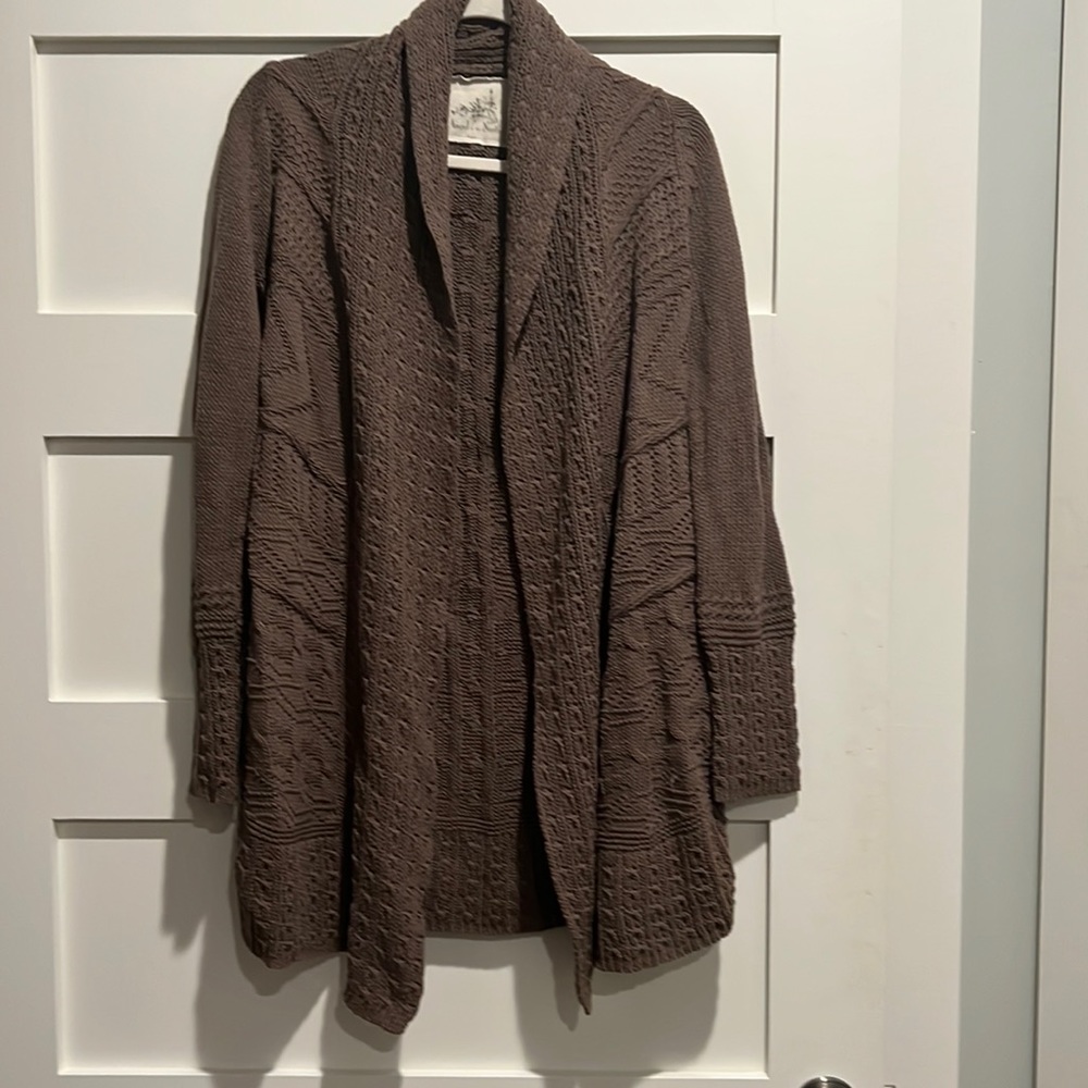 Brown, Anthropologie, Angel In The Snow sweater